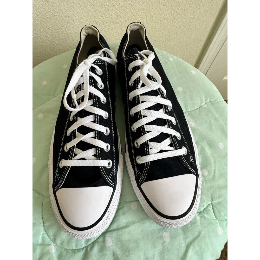 Converse Chuck Taylor All Star Low Top Sneakers Black/White M9166 size 12